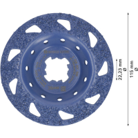 BOSCH Karbidový hrncový kotouč EXPERT Multi Material, středně hrubý, šikmý, X-LOCK, 115 mm, 22,23 mm 2608901688