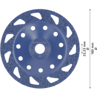 BOSCH Karbidový hrncový kotouč EXPERT Multi Material, středně hrubý, plochý, 180 mm, 22,23 mm 2608901748