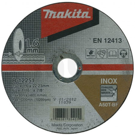 Makita - řezný kotouč 150x1,6x22 nerez=newE-13742 B-12251