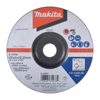Makita - kotouč brusný ocel 150x6x22.23mm A-84981