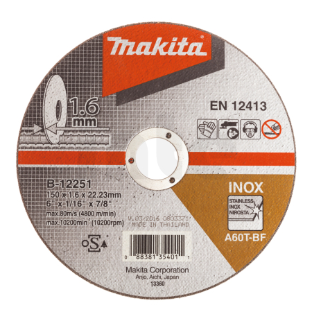 Makita - řezný kotouč 150x1,6x22 nerez=newE-13742 B-12251