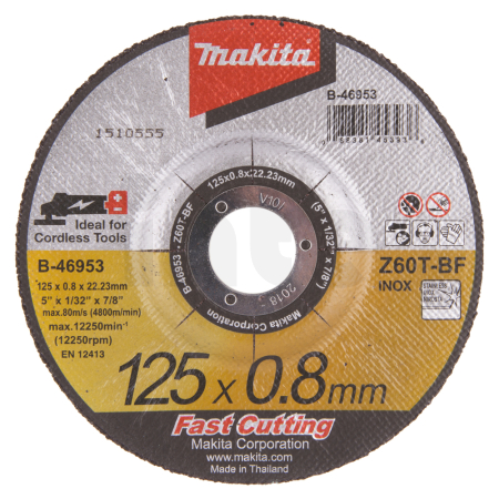 Makita - kotouč řezný nerez 125x0.8x22.23mm B-46953