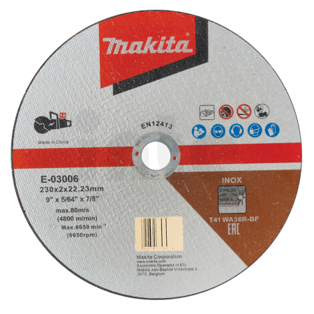Makita - kotouč řezný nerez 230x2.0x22.23mm E-03006