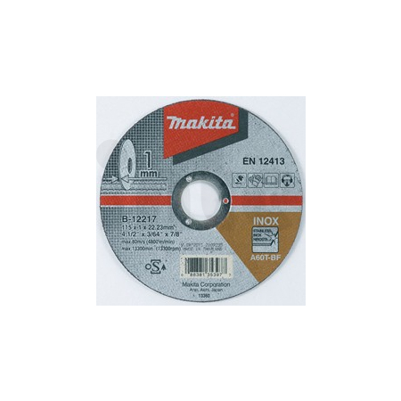 Makita - kotouč řezný nerez 115x1x22.23mm = old P-53001, new E-03034 B-12217