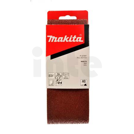 Makita - brusný pás 76x457mm K80 5ks=old P-20096 P-37116