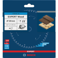 BOSCH Pilový kotouč EXPERT Wood, 120 × 1,8/1,2 × 20 mm, T40 2608902136