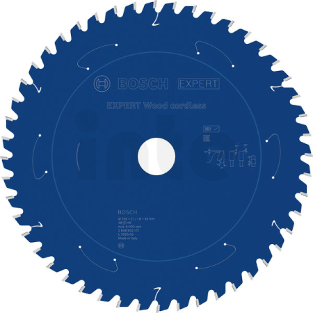 BOSCH Pilový kotouč EXPERT Wood cordless, 250 × 2,1/1,6 × 30 mm, T48 2608902172