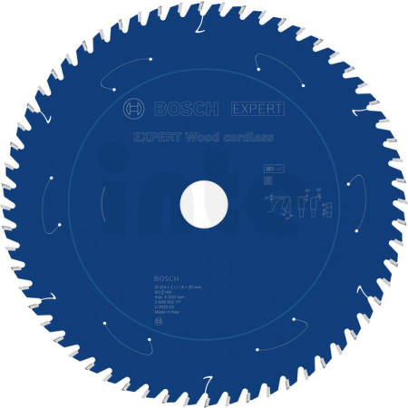BOSCH Pilový kotouč EXPERT Wood cordless, 254 × 2,1/1,6 × 30 mm, T60 2608902177