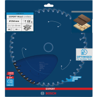 BOSCH Pilový kotouč EXPERT Wood cordless, 254 × 2,1/1,6 × 30 mm, T60 2608902177