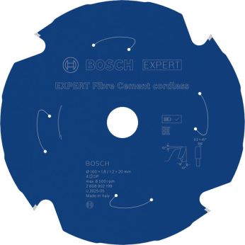 BOSCH Pilový kotouč EXPERT Fibre Cement cordless, 160 × 1,8/1,2 × 20 mm, T4 2608902199