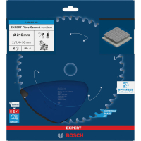 BOSCH Pilový kotouč EXPERT Fibre Cement cordless, 216 × 2/1,4 × 30 mm, T6 2608902202