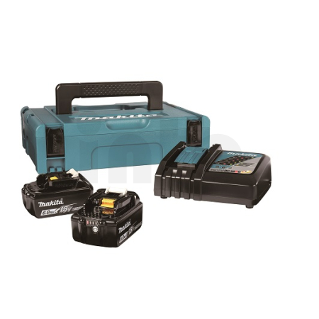 Makita - sada Li-ion LXT 18V 2ksBL1860B+1ksNabíječkaDC18RC+1ksMakpac 198116-4