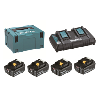 Makita - sada Li-ion LXT 18V 4ksBL1860B+1ksDvojnabíječkaDC18RD+1ksMakpac 198091-4