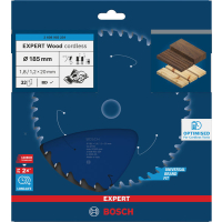 BOSCH Pilový kotouč EXPERT Wood cordless, 185 × 1,8/1,2 × 20 mm, T32 2608902234