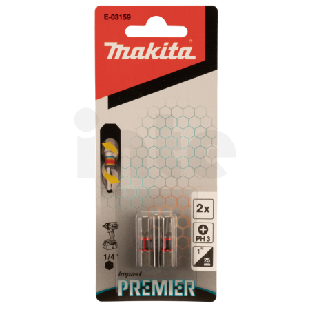 Makita - torzní  bit řady Impact Premier (C-form),PH3-25mm,2ks E-03159