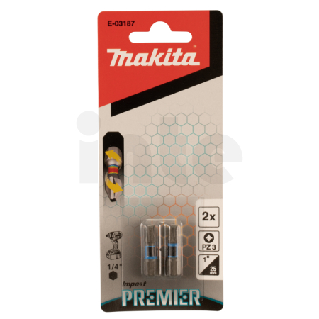 Makita - torzní  bit řady Impact Premier (C-form),PZ3-25mm,2ks E-03187