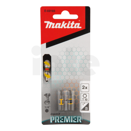 Makita - torzní  bit řady Impact Premier (C-form),T10-25mm,2ks E-03193