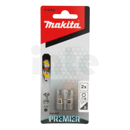 Makita - torzní  bit řady Impact Premier (C-form),T15-25mm,2ks E-03202
