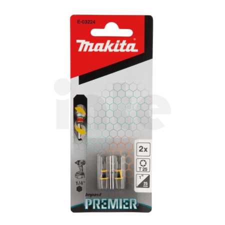 Makita - torzní  bit řady Impact Premier (C-form),T25-25mm,2ks E-03224