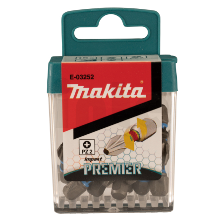 Makita - torzní  bit řady Impact Premier (C-form),PZ2-25mm, sada 15ks E-03252