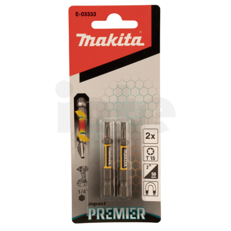 Makita - torzní  bit řady Impact Premier (E-form),T15-50mm,2ks E-03333