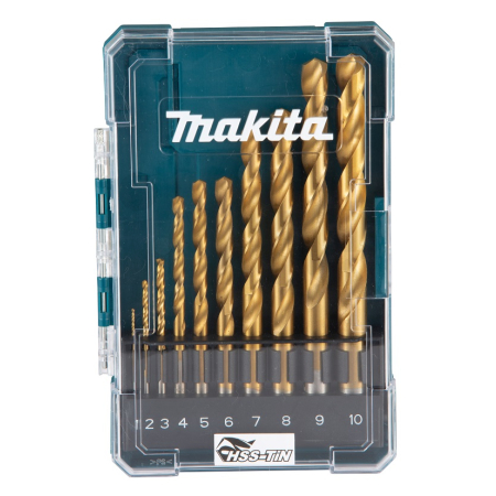 Makita - sada vrtáků HSS-TiN Ekonomická do kovu 10ks D-72849