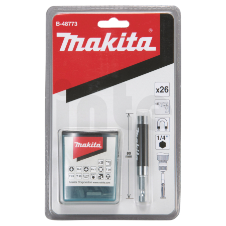 Makita - sada bitů 26 ks s nástavcem 80 mm B-48773