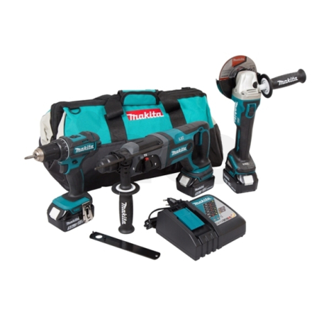 Makita - Aku sada DGA504+DHR241+DDF482 Li-ion LXT 18V/5,0Ah DLX3078TX1