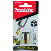 Makita - Impact GOLD super slim  torsní bit PZ2-25mm 2pcs STOP=newE-03171 B-62343