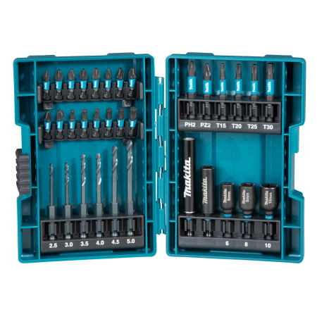 Makita - sada torzních bitů a vrtáků 1/4" IMPACT BLACK, 33 ks B-66896