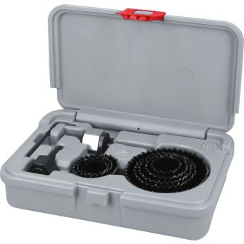 BOSCH Sada děrovek s adaptérem a pilotním vrtákem na dřevo a sádrokarton, 22; 25; 29; 35; 38; 44; 51; 68 × 15 mm 2608594504