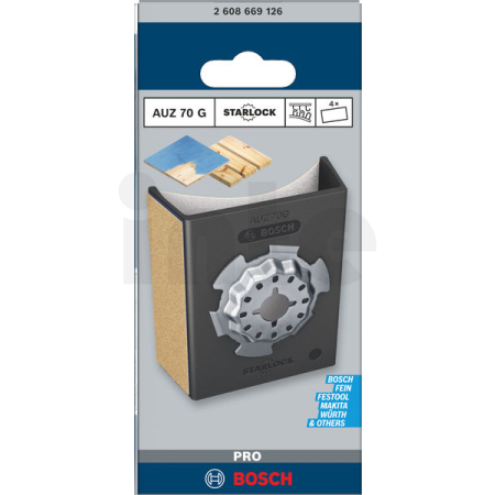 BOSCH Brusná deska na profily PRO AUZ 70 G, 70 × 65 mm, 5 ks 2608669126