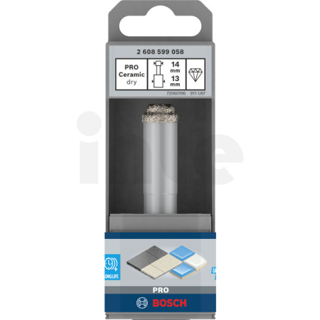 BOSCH Vrták PRO Ceramic dry pro vrtání za sucha, 14 × 33 × 13 mm 2608599058