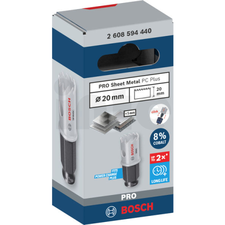 BOSCH Děrovka PRO Sheet Metal PC Plus, 20 mm 2608594440