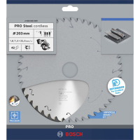 BOSCH Pilový kotouč PRO Steel cordless, 203 × 1,8 × 25,4 mm 2608846859