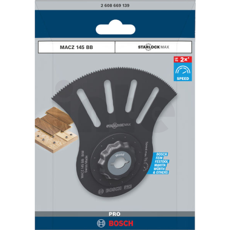 BOSCH Víceúčelový list PRO MACZ 145 BB pro multifunkční nářadí, 100 × 50 mm 2608669139
