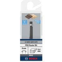 BOSCH Zarovnávací fréza se spodním ložiskem PRO, Ø 6,35 × D 20, stopka 8 mm 2608629673