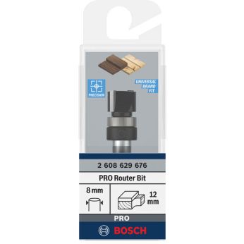 BOSCH Zarovnávací fréza s horním ložiskem PRO, Ø 12,7 × D 9,5, stopka 8 mm 2608629676