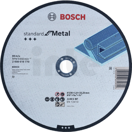 BOSCH Rovný řezací kotouč Standard for Metal 230 mm, 22,23 mm 2608619770