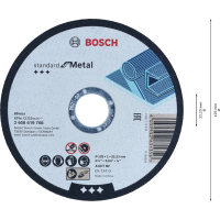 BOSCH Rovný řezací kotouč Standard for Metal 125 mm, 22,23 mm 2608619768
