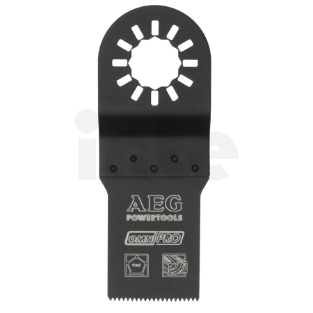 RYOBI Blades for Oscillating Tool Zařezávací plátek. Aplikace: dřevo a PVC. Ponorný řez do měkkého a tvrdého dřeva a PVC. Přeruš