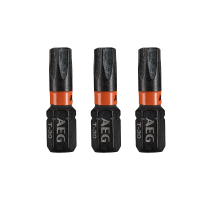 RYOBI AAK25 AEG Rázový šroubovací bit Ballistic 25mm TX30 – 3ks 4932479176