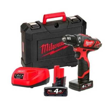 MILWAUKEE M12 BDD-402C Aku vrtačka bez příklepu, 2x aku 12V/4.0Ah, v kufru 4933441925