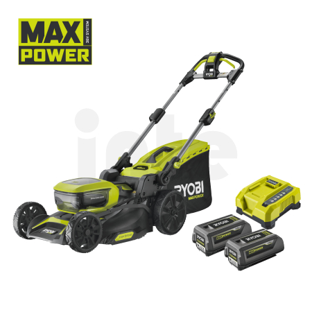 RYOBI RY36LMX46A MAX POWER Bezuhlíková akumulátorová travní sekačka, šířka záběru 46cm (2x 4.0Ah) 5133005485
