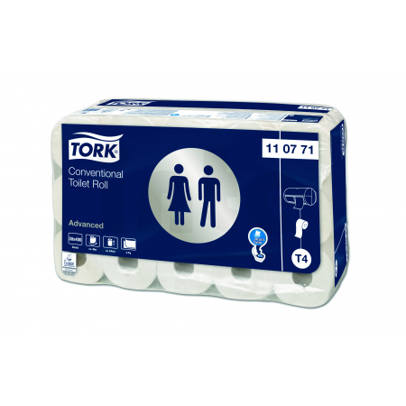 TORK toaletní papír konvenční role Advanced, T4 – 2vrstvý - 1 x 30 rolí x 400 útržků 110771