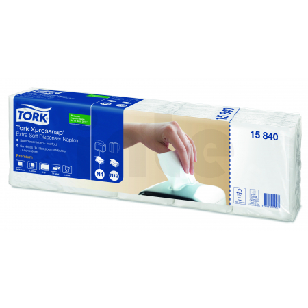 TORK bílý ubrousek do zásobníku Xpressnap® Extra Soft 4 000 ks, N4, 15840