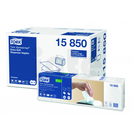 TORK bílý ubrousek do zásobníku Xpressnap® Extra Soft 8 000 ks, N4, 15850
