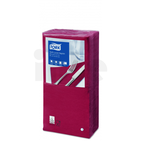 TORK jemný bordeaux ubrousek – oběd 1 500 ks 477411