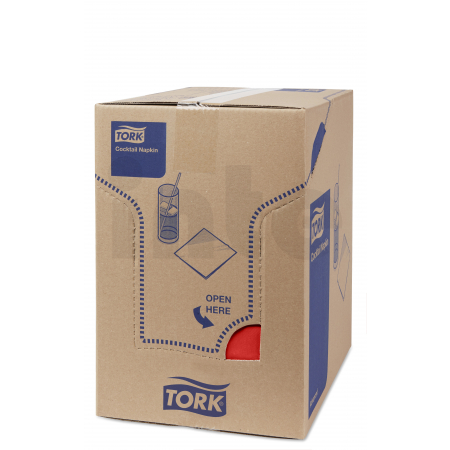 TORK červený ubrousek – koktejlový 2 400 ks 477826