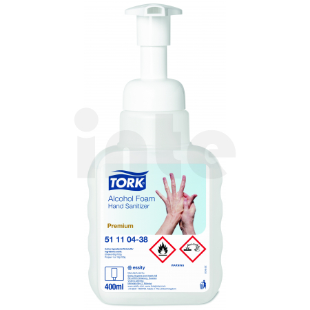 TORK Alcohol pěnový dezinfekční prostředek na ruce 400 ml (biocid), 12 ks